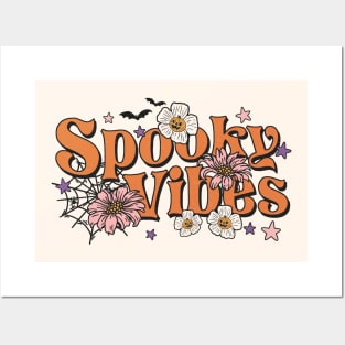 Spooky Vibes Groovy Halloween Posters and Art